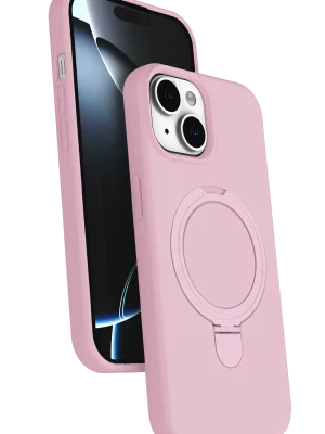 Newface Apple iPhone 14 Regal Magsafe Standlı Kapak - Açık Pembe