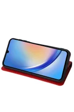 Newface Apple iPhone 15 Trend S Plus Kapaklı Kılıf - Kırmızı - Görsel 5