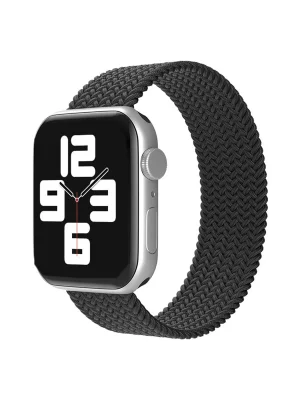 Newface Apple Watch 38mm Ayarlı Solo Silikon Kordon - Siyah