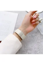 Newface Apple Watch 38mm KR414 Daks Deri Kordon - Koyu Yeşil - Görsel 5