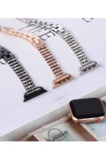 Newface Apple Watch 38mm Live Taşlı Kordon - Siyah - Görsel 3