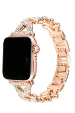 Newface Apple Watch 38mm Node Taşlı Kordon - Siyah - Görsel 3