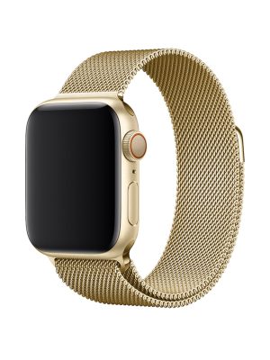 Newface Apple Watch 41mm Metal Mıknatıslı Kordon - Gold