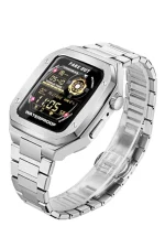Newface Apple Watch 44mm Metal Petek Kasalı Kordon - Siyah - Görsel 2
