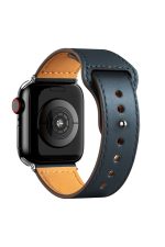 Newface Apple Watch 45mm KR415 Luaz Deri Kordon - Lacivert