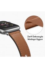 Newface Apple Watch 45mm KR415 Luaz Deri Kordon - Lacivert - Görsel 3