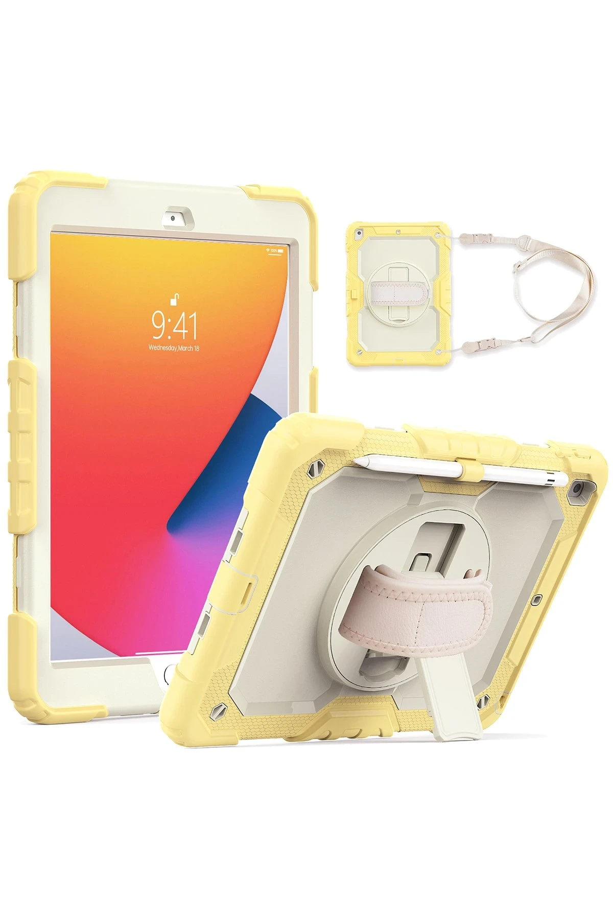 newface-ipad-102-7nesil-kilif-strap-new-tablet-kapak-sari-default.webp Newface iPad 10.2 (7.nesil) Kılıf Strap New Tablet Kapak - Sarı - Görsel 1