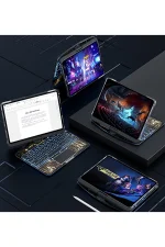 Newface JP11 iPad Pro 11 (2022) Kılıf Vales Dönen Ledli Klavyeli Tablet Kılıfı - Siyah - Görsel 4