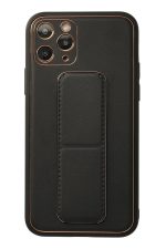 Newface iPhone 11 Pro Kılıf Coco Deri Standlı Kapak - Siyah