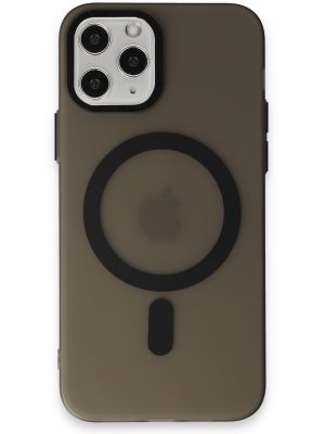 Newface iPhone 11 Pro Max Kılıf Lodos Magneticsafe Mat Kapak - Siyah