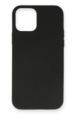 Newface iPhone 12 Kılıf Nano içi Kadife Silikon - Siyah