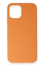 Newface iPhone 12 Mini Kılıf Magneticsafe Lansman Silikon Kapak - Koyu Turuncu