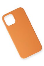 Newface iPhone 12 Mini Kılıf Magneticsafe Lansman Silikon Kapak - Koyu Turuncu - Görsel 2