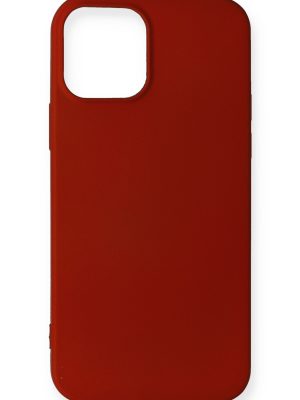 Newface iPhone 12 Mini Kılıf Premium Rubber Silikon - Bordo