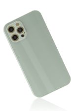 Newface iPhone 12 Pro Max Kılıf Glass Kapak - Turkuaz - Görsel 2