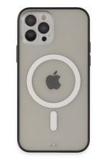 Newface iPhone 12 Pro Kılıf Grand Magneticsafe Kapak - Siyah - Görsel 2