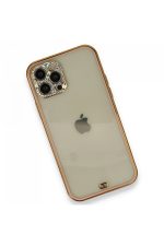 Newface iPhone 12 Pro Kılıf Liva Taşlı Silikon - Pembe - Görsel 3