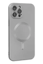 Newface iPhone 12 Pro Max Kılıf Moshi Lens Magneticsafe Silikon - Gümüş - Görsel 2