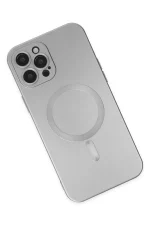 Newface iPhone 12 Pro Max Kılıf Moshi Lens Magneticsafe Silikon - Gümüş - Görsel 3