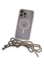 Newface iPhone 13 Pro Kılıf Divo Lazer Askılı Magsafe Kapak - Gold - Görsel 3