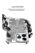 Newface iPhone 13 Pro Kılıf Mekanik Bumper Kapak - Siyah - Görsel 2