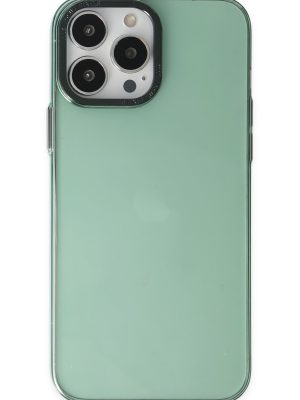 Newface iPhone 13 Pro Max Kılıf Anka PC Sert Metal Kapak - Yeşil