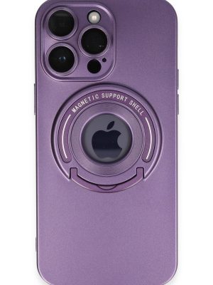 Newface iPhone 13 Pro Max Kılıf Lukka Magneticsafe Kapak - Derin Mor