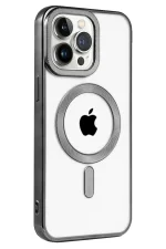 Newface iPhone 14 Pro Kılıf Kronos Magsafe Kapak - Siyah - Görsel 2
