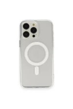 Newface iPhone 14 Pro Max Kılıf Matte Şeffaf Magneticsafe - Şeffaf - Görsel 2