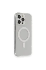 Newface iPhone 14 Pro Max Kılıf Matte Şeffaf Magneticsafe - Şeffaf