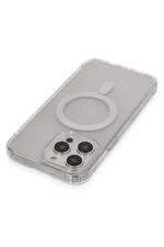 Newface iPhone 14 Pro Max Kılıf Matte Şeffaf Magneticsafe - Şeffaf - Görsel 3