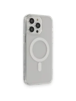 Newface iPhone 14 Pro Max Kılıf Matte Şeffaf Magneticsafe - Şeffaf