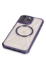 Newface iPhone 14 Pro Max Kılıf Prag Magneticsafe Kapak - Derin Mor - Görsel 4