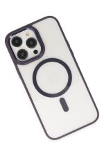 Newface iPhone 14 Pro Max Kılıf Room Magneticsafe Silikon - Derin Mor - Görsel 3