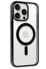 Newface iPhone 15 Pro Kılıf Erozi Magsafe Kapak - Siyah - Görsel 3