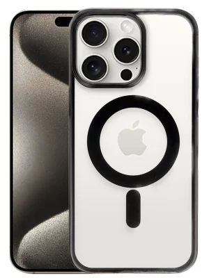 Newface iPhone 15 Pro Kılıf Erozi Magsafe Kapak - Siyah