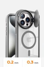 Newface iPhone 15 Pro Max Kılıf Teleskop Lens Magsafe Silikon Kapak - Lacivert - Görsel 5