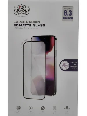 Newface iPhone 16 Pro Bilvis 3D Mat Cam Ekran Koruyucu