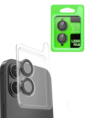 Newface iPhone 16 Raze Metal Kamera Lens - Siyah