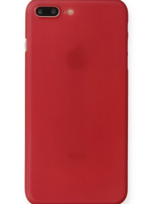 Newface iPhone 8 Plus Kılıf PP Ultra İnce Kapak - Kırmızı