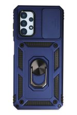 Newface Samsung Galaxy A23 4G Kılıf Pars Lens Yüzüklü Silikon - Lacivert