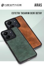 Newface Samsung Galaxy A25 5G Kılıf Aras Deri Kapak - Siyah - Görsel 3