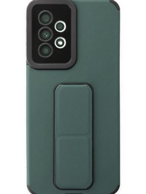Newface Samsung Galaxy A33 5G Kılıf Mega Standlı Silikon - Yeşil
