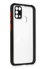 Newface Samsung Galaxy M31 Kılıf Miami Şeffaf Silikon  - Siyah