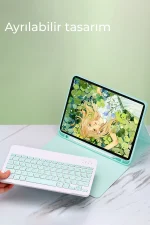 Newface Samsung Galaxy X200 Tab A8 10.5 Kılıf KC01 Smart Klavyeli Tablet Kılıfı - Siyah - Görsel 2