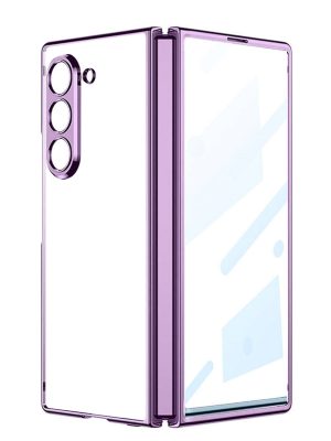 Newface Samsung Galaxy Z Fold 5 Kılıf Fold Element Kapak - Mor