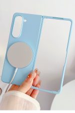 Newface Samsung Galaxy Z Fold 5 Kılıf Mata Fold Kapak - Sierra Blue - Görsel 6