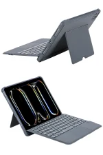 Newface T5510D iPad Pro 13 (2024) Kılıf Palermo Ledli Klavyeli Standlı Tablet Kılıfı - Siyah - Görsel 4