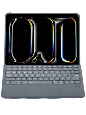 Newface T5510D iPad Pro 13 (2024) Kılıf Palermo Ledli Klavyeli Standlı Tablet Kılıfı - Siyah