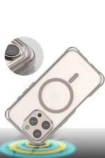Onegif Apple iPhone 15 Pro Max Hulk Magsafe Kapak - Beyaz - Görsel 3